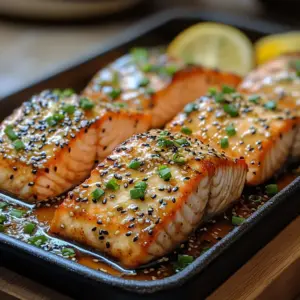 Pavé de saumon au miel et à la sauce soja