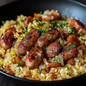 Poêlée Saucisse de Bœuf, Riz et Poivrons