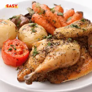 Poulet au Citron et Légumes Rôtis aux Herbes à l’Air Fryer