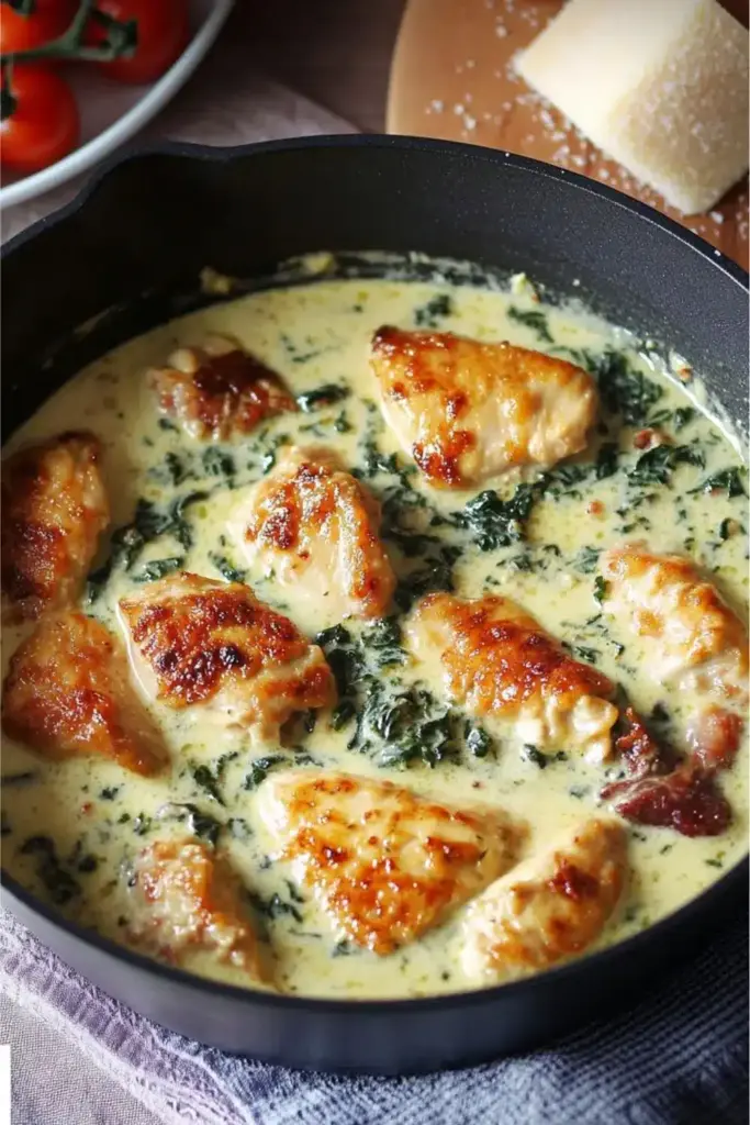 Poulet Crémeux Au Parmesan