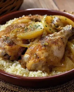 Poulet rôti aux pommes de terre au four
