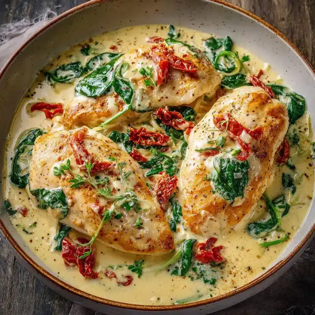 Blancs de poulet à la toscane dans une sauce crémeuse au parmesan 2 poulet toscane sauce parmesan