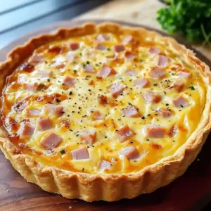 Quiche légère au jambon et fromage à raclette (sans pâte)
