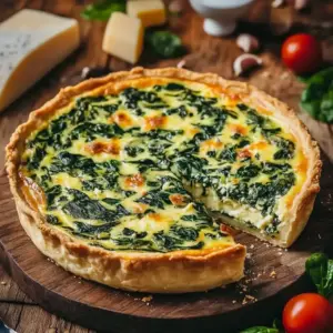 Quiche légère aux épinards sans pâte