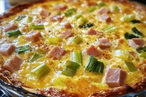 Quiche au Poireau et au Jambon