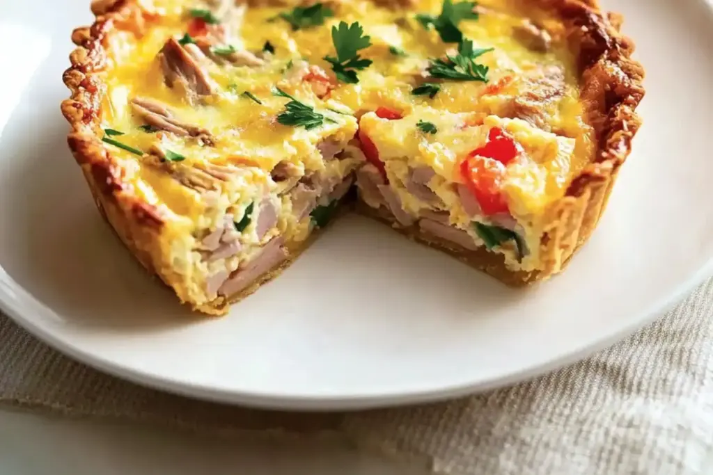 Quiche sans croûte au thon