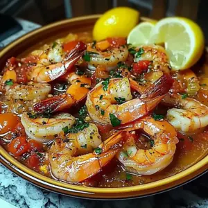 Ragoût de crevettes à la marseillaise