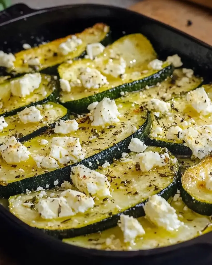 Courgettes rôties au four à la feta
