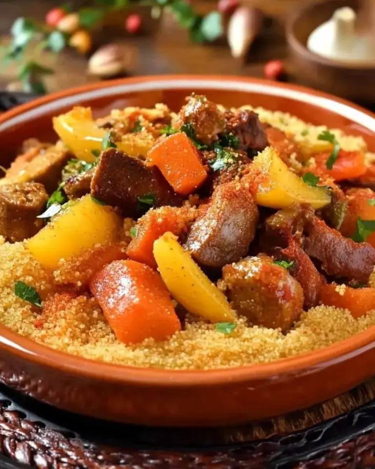 Couscous Traditionnel aux Trois Viandes