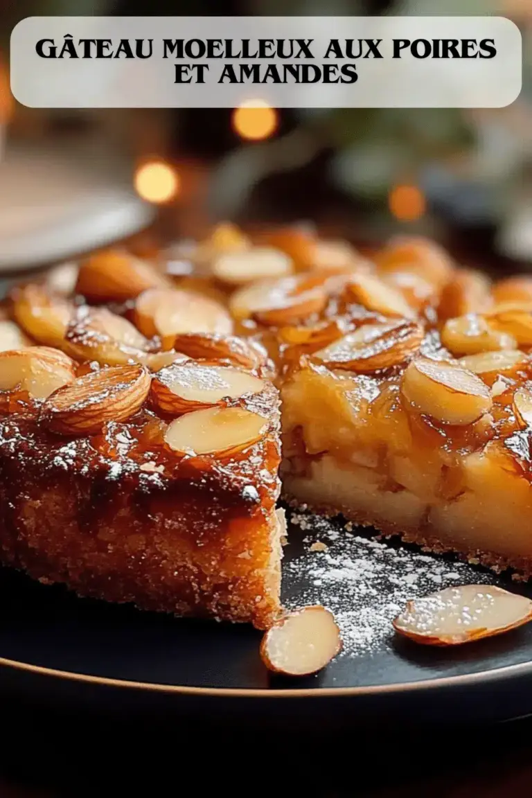 Gâteau Moelleux aux Poires et Amandes : Le Plaisir Simple et Gourmand