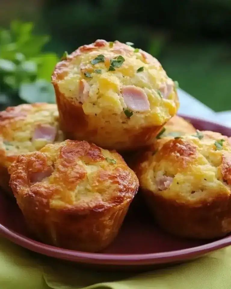 Muffins au jambon et fromage moelleux