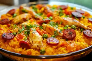 Paella au Poulet et Chorizo : Un Voyage Culinaire ensoleillé