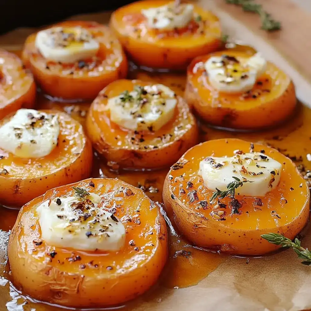 Patates Douces Rôties au Chèvre et au Miel