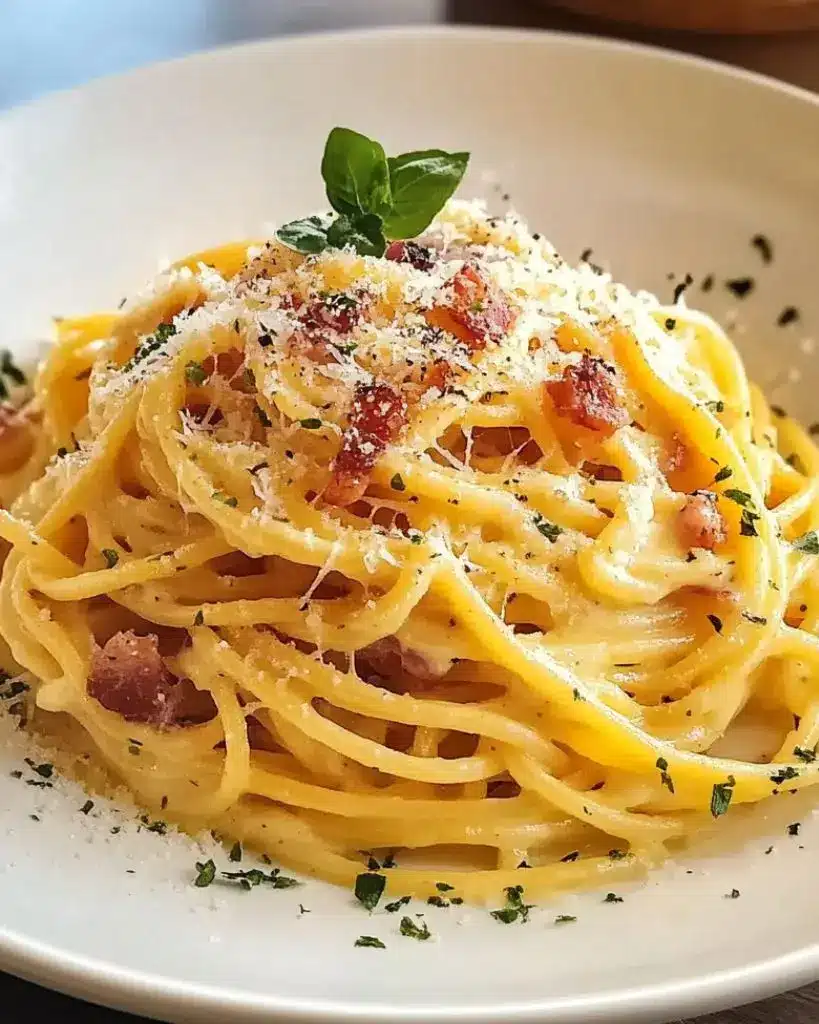 Pâtes Carbonara sans Crème à l’Italienne
