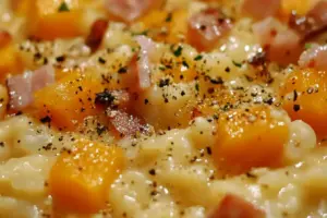 Risotto au butternut et lardons