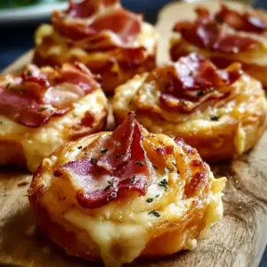 Roulés Feuilletés au Bacon et Fromage