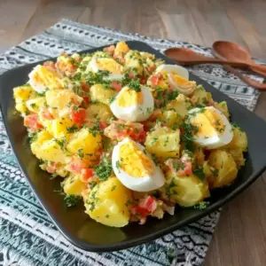 Salade de Pommes de Terre Maison aux Lardons, Œufs et Comté