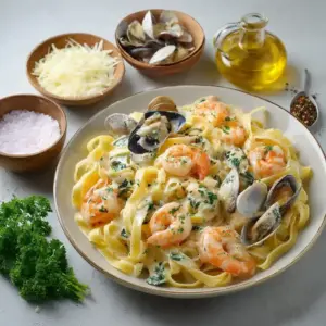 Tagliatelles aux fruits de mer gourmandes