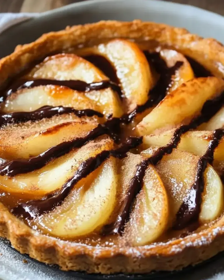 Tarte Poire-Chocolat sur Pâte Feuilletée