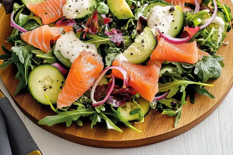 Salade au saumon fumé