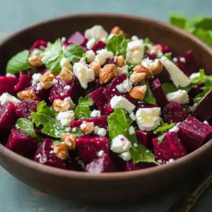 Salade de Betteraves aux Noix et Feta : Un Arc-en-ciel de Saveurs