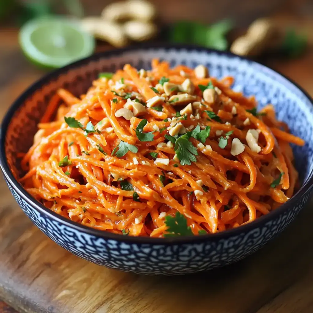 Carottes Râpées à la Thaï: Meilleure Sauce au Beurre de Cacahuètes –
