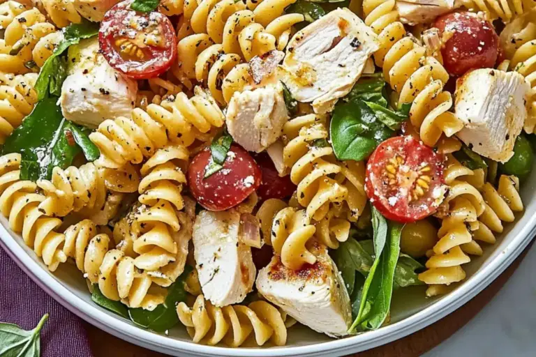 Salade de poulet et pâtes