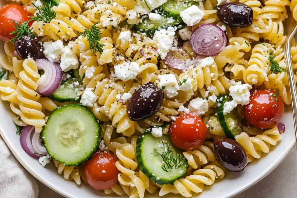 Salade de pâtes grecque