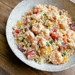 Salade de Perles Fraîcheur aux Crevettes et Fruits