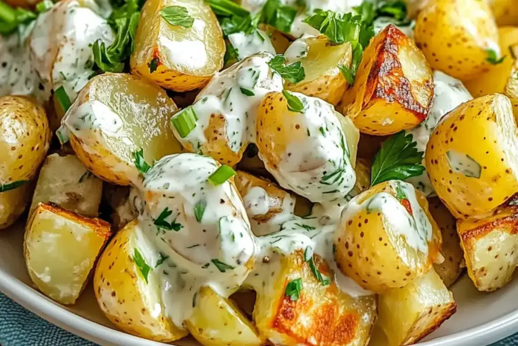 Salade de pommes de terre croustillante