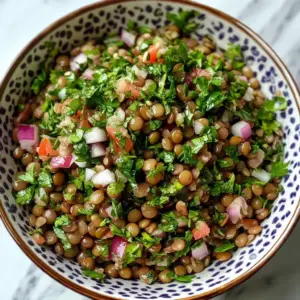 Salade Froide de Lentilles et Herbes Fraîches