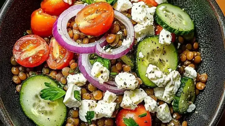 Salade lentilles méditerranéenne Rapide et Simple