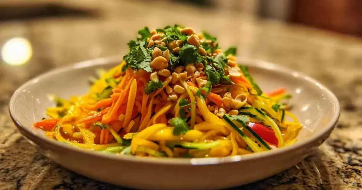 Salade de Mangue Thaï : Recette Facile en 15 min 2 salade mangue thaï