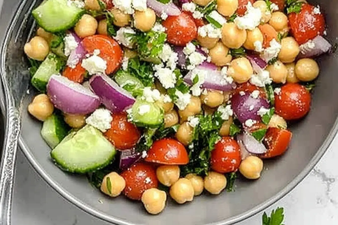 Salade Méditerranéenne de Pois Chiches 2 salade méditerranéenne de pois chiches