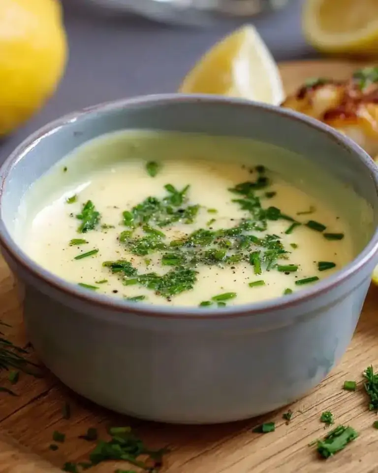 Sauce crémeuse au beurre et au citron
