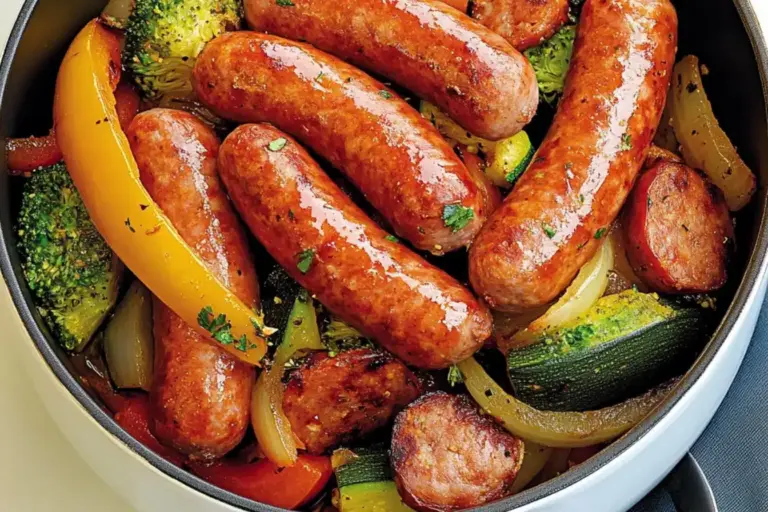 Saucisses italiennes et légumes air fryer