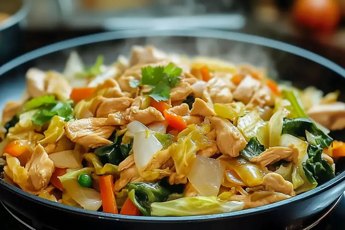 Sauté de chou et poulet chinois 2 sauté de chou et poulet chinois