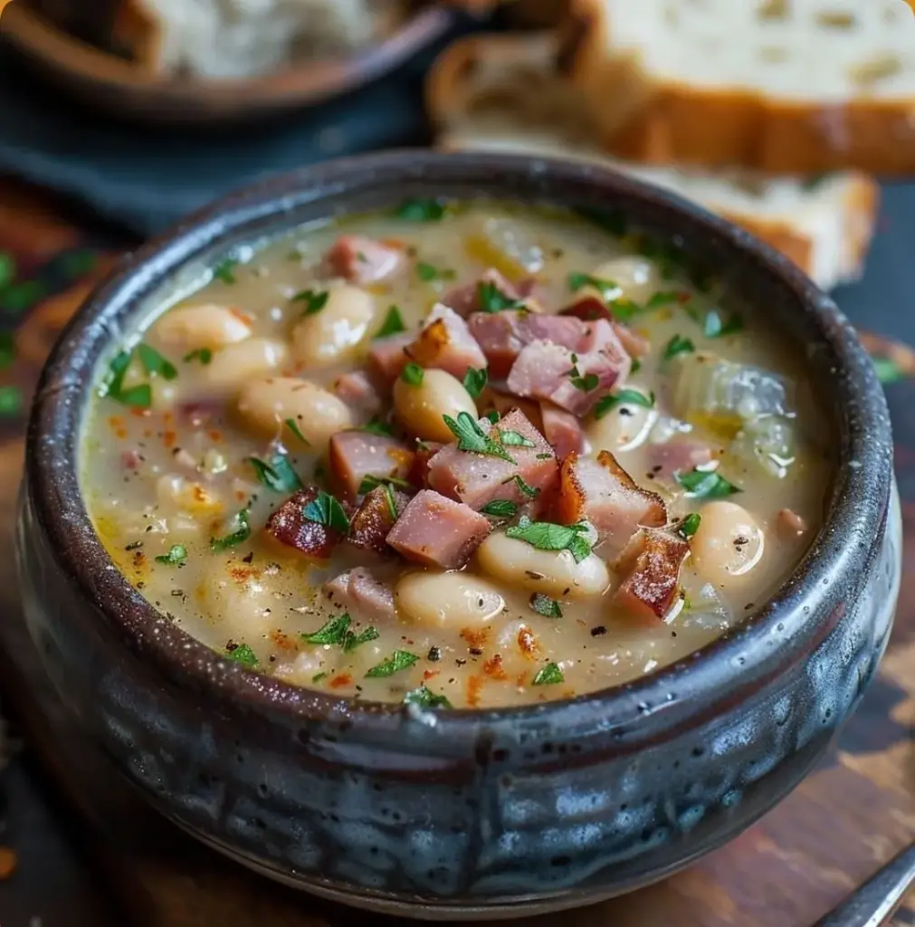 Soupe de Haricots Blancs et Jambon