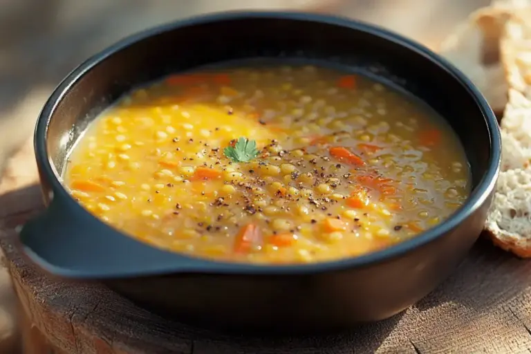 Soupe de lentilles aux légumes