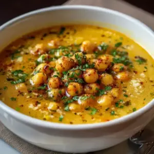 Soupe grecque facile aux pois chiches