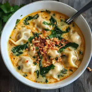 Soupe thaï réconfortante aux raviolis