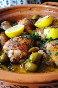 Tajine de Poulet aux Olives et Citron
