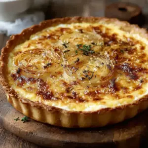 Tarte Alsacienne aux Oignons et Fromage Blanc