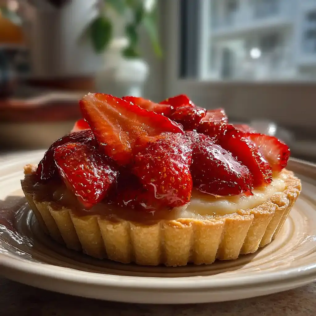 Tarte aux fraises de saison : pâte sablée, crème vanillée et fraises brillantes – la recette parfaite –
