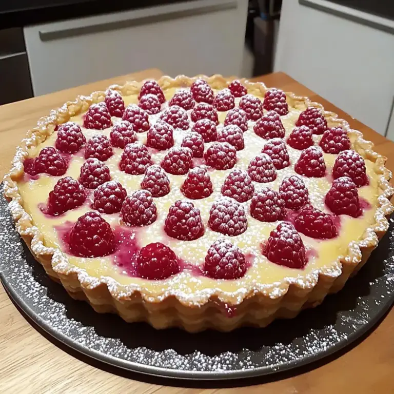 Tarte aux framboises comme chez le pâtissier