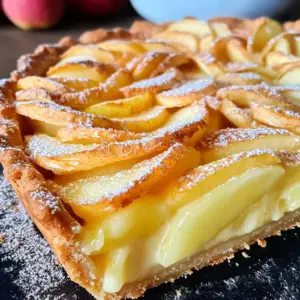 Tarte aux Pommes et Crème Pâtissière