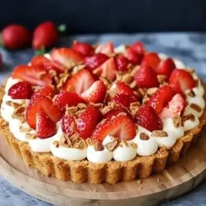Tarte aux fraises et spéculoos sans cuisson