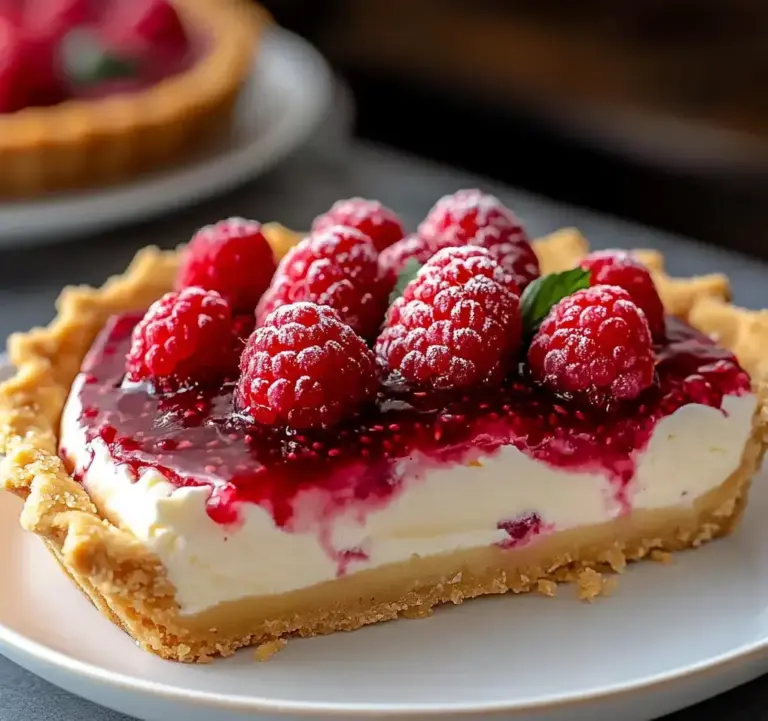 Tarte Onctueuse au Mascarpone & Framboises