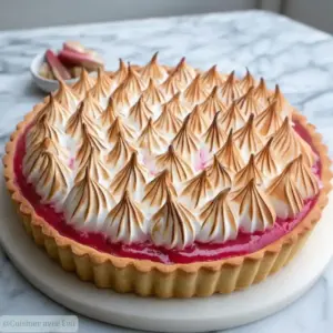 Tarte Rhubarbe Meringuée : L’Équilibre Parfait entre Acidité et Douceur