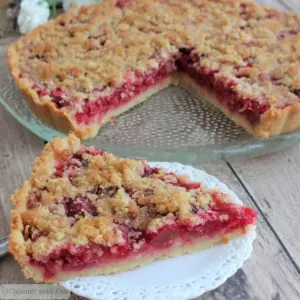 Tarte Streusel Rhubarbe Framboise